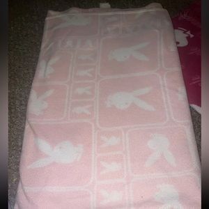 Playboy pink bunny fleece blanket 🤍